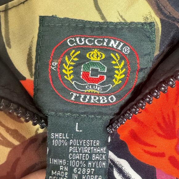 Cuccini Turbo Jacket Womens Large Floral Multicolor Full Zip‎ Hooded Windbreaker - Picture 3 of 10